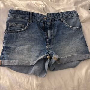 Free People We The Free Blue Denim Shorts